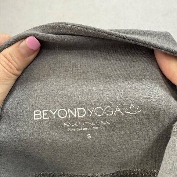 Beyond Yoga Leggings Womens Small Gray High Waist Stretch Activewear Made USA - Picture 7 of 10